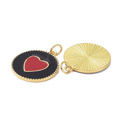 Brass Enamel Pendants X-KK-C223-19G-01-1