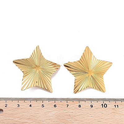 Ion Plating(IP) 304 Stainless Steel Stud Earring Findings STAS-P357-01D-G-1