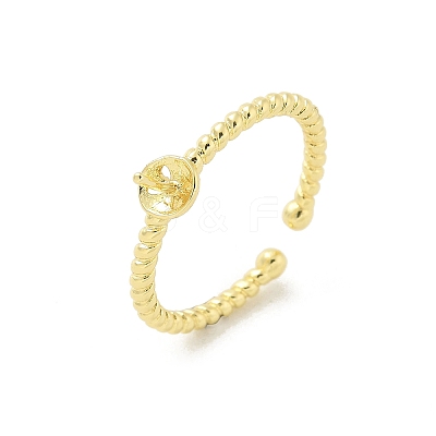 Brass Cup Peg Open Cuff Ring Settings LS-KK-G518-02G-02-1