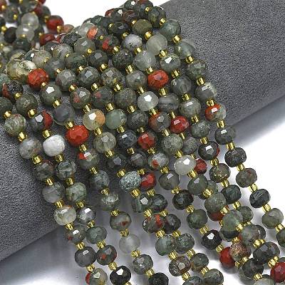 Natural African Bloodstone Beads Strands G-K389-E80-01-1