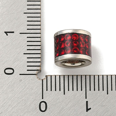 Brass Enamel European Beads KK-G493-11B-02-1