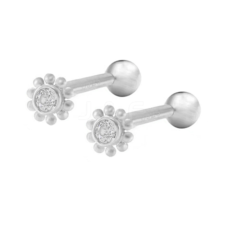 S925 Silver Sunflower Stud Earrings Fashionable Sweet Cute Earringsy QP3118-2-1