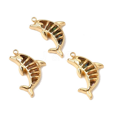 Marine Organism Theme Natural Shell Pendants SH-CBA6E49-01G-B-1