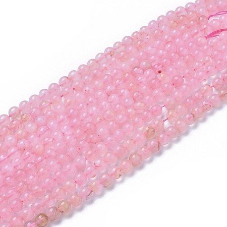 Natural Rose Quartz Beads Strands X-G-F591-04-8mm-1