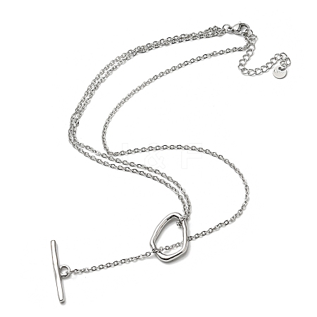 304 Stainless Steel Lariat Necklaces for Women NJEW-K259-06P-1