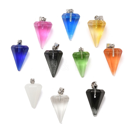 Frosted Glass Pendants GLAA-L049-02P-1