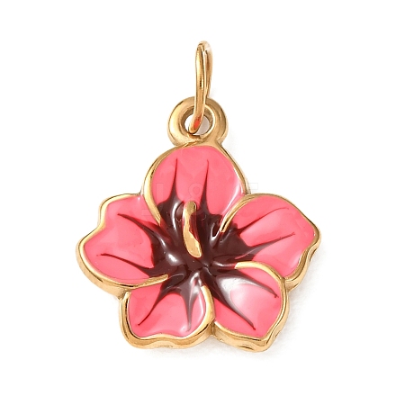 304 Stainless Steel Enamel Pendants SA-CBAAB49-01G-1