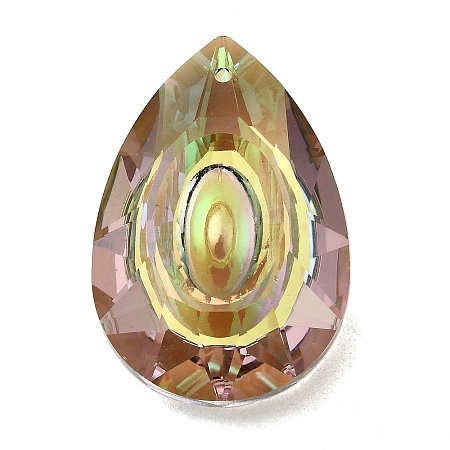 Electroplated Glass Pendants GLAA-G122-07D-1
