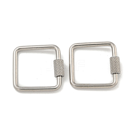 Non-Tarnish 304 Stainless Steel Screw Carabiner Lock Charms LS-STAS-C092-04A-P-1