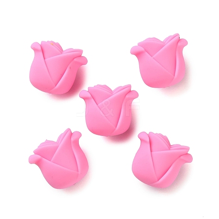 Rose Shape Silicone Beads SIL-S011-02E-1