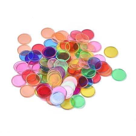 Transparent Plastic Counting Chips DIY-WH0156-31-1