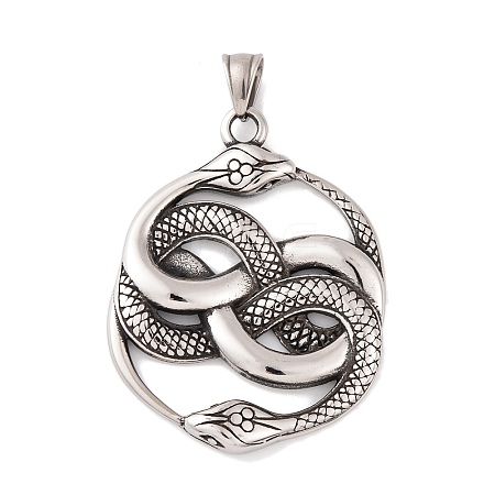 304 Stainless Steel Big Pendants STAS-K283-26AS-1
