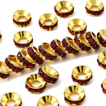 Brass Rhinestone Spacer Beads LS-RB-A020-9mm-22G-1