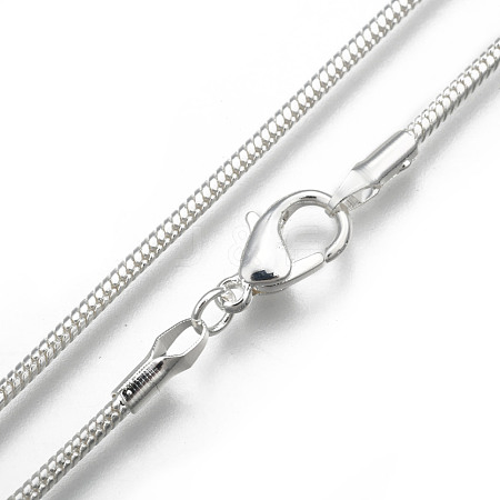 Brass Round Snake Chain Necklaces NJEW-BB10864-22-1