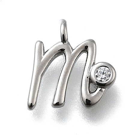 Brass Micro Pave Cubic Zirconia Pendants KK-B132-12P-M-1