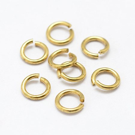 Brass Saw Cut Open Jump Rings KK-P096-08-B-1