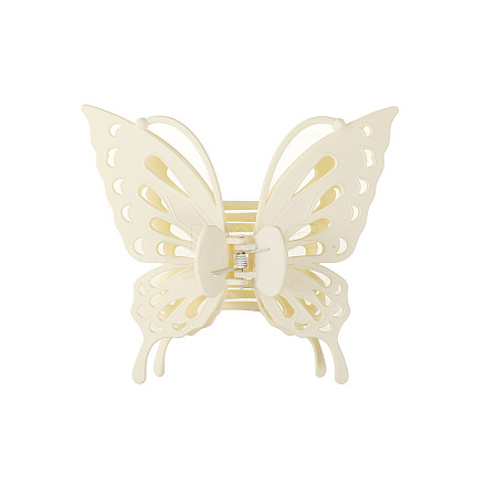 Hollow Butterfly Shape Plastic Large Claw Hair Clips PW-WG59392-02-1