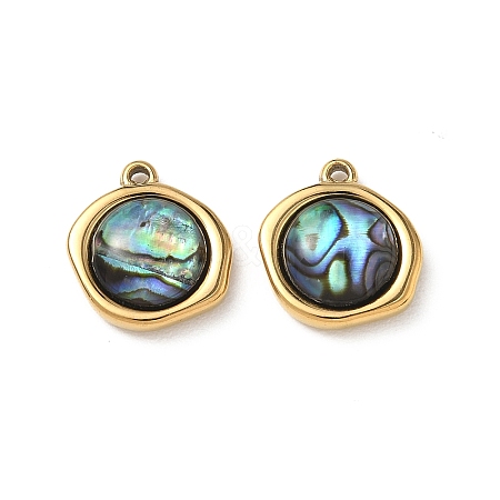 Natural Paua Shell Pendants STAS-G397-01G-02-1