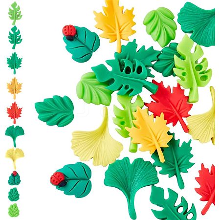 40Pcs 4 Sets Opaque Resin Cabochons CRES-HY0001-01-1