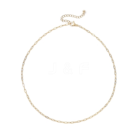 2.5MM 304 Stainless Steel Paperclip Chain Necklaces NJEW-JN05502-1