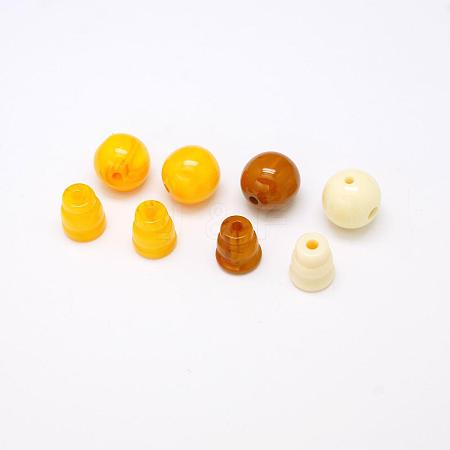 Buddhist Jewelry Beaded Findings Resin Guru Beads RESI-L001-04-1