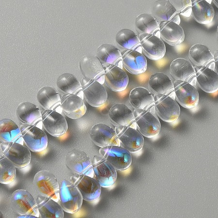 Electroplate Glass Beads GLAA-WH0023-29B-1