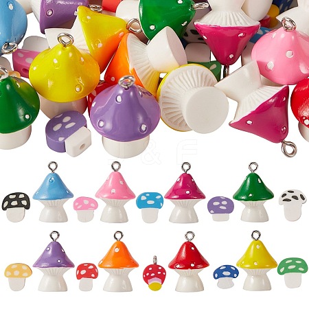 DIY Mushroom Beads and Charms Jewelry Making Finding Kit DIY-SZ0005-95-1