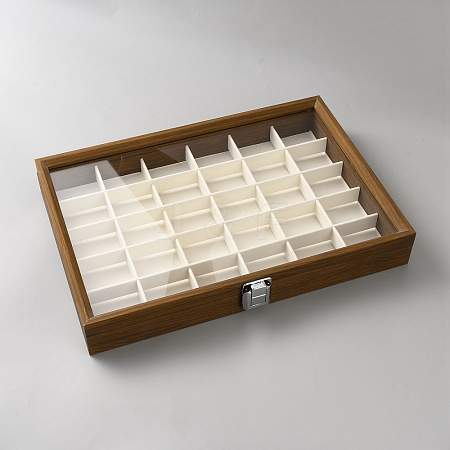 Rectangle Wood Jewelry Set Storage Boxes AJEW-WH0031-48-1