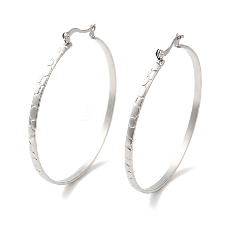 Non-Tarnish 304 Stainless Steel Hoop Earrings for Women EJEW-Z066-02P-1