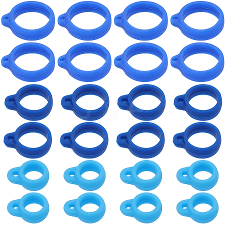 60Pcs 3 Style Silicone Pendant SIL-GF0001-28B-1