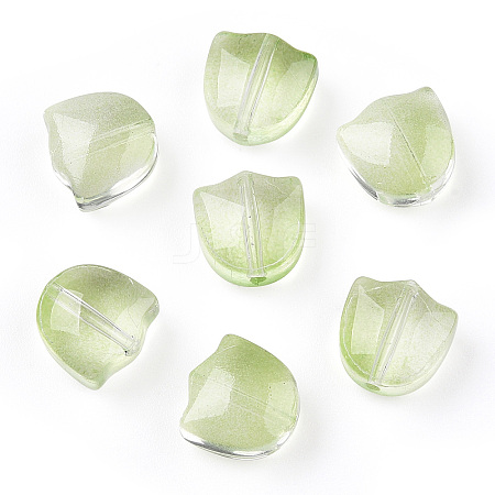 Spray Painted Transparent Glass Beads GLAA-T022-26-A03-1