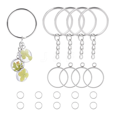 5Pcs 304 Stainless Steel Open Back Bezel Pendants STAS-TAD0001-01C-1
