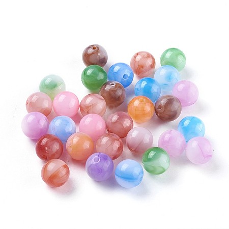 Acrylic Imitation Jade Beads X-MACR-E025-25-12mm-1