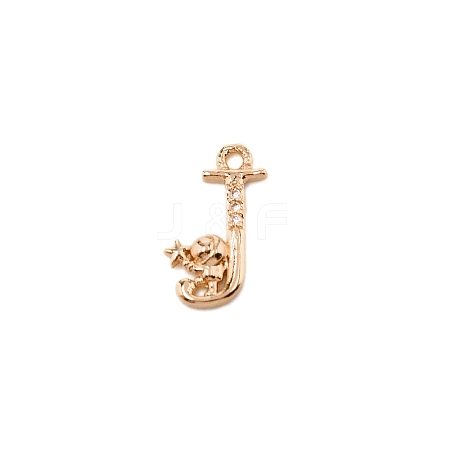 Brass Micro Pave Cubic Zirconia Charms KK-TAC0004-04J-1