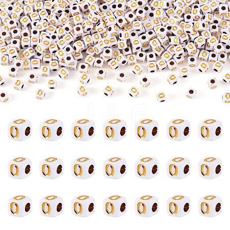 Opaque Acrylic Beads MACR-TAG0001-07O-1