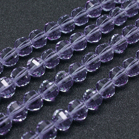 Faceted Round Imitation Austrian Crystal Bead Strands G-M182-10mm-04A-1