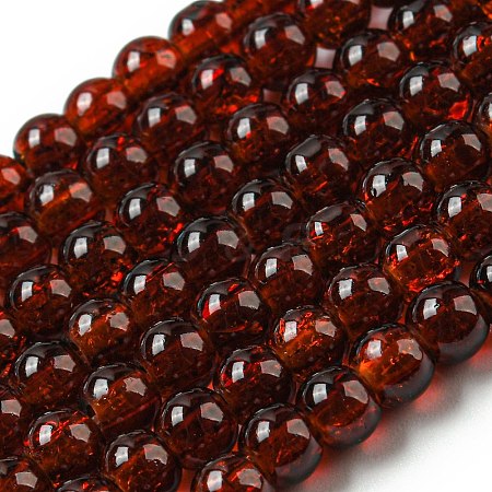 Spray Painted Crackle Glass Beads Strands CCG-Q001-4mm-16-1