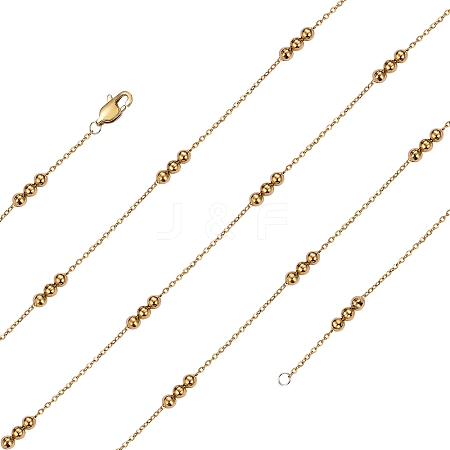 304 Stainless Steel Satellite Chains Necklaces NJEW-SW00053-1