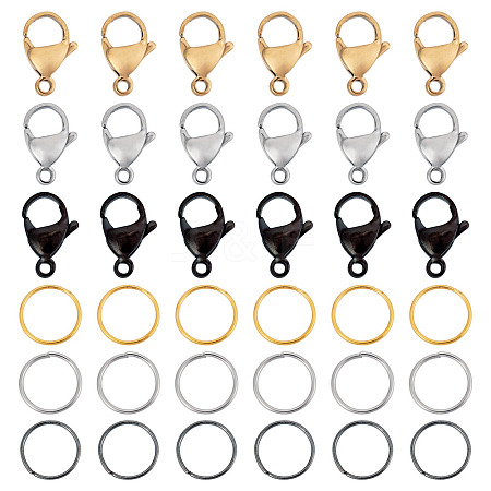 30Pcs 304 Stainless Steel Lobster Claw Clasps STAS-TA0005-37-1