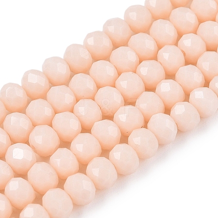 Opaque Solid Color Imitation Jade Glass Beads Strands EGLA-A044-P4mm-D05-1