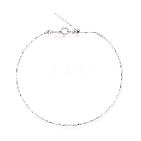 Adjustable 925 Sterling Silver Slider Bangle STER-N016-52P-1