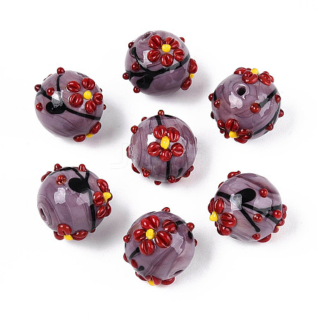 Handmade Lampwork Enamel Beads X1-LAMP-T023-23G-1