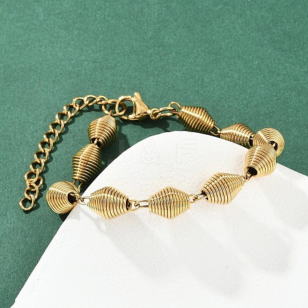 304 Stainless Steel Chain Bracelets for Women Men BJEW-Z143-27G-1