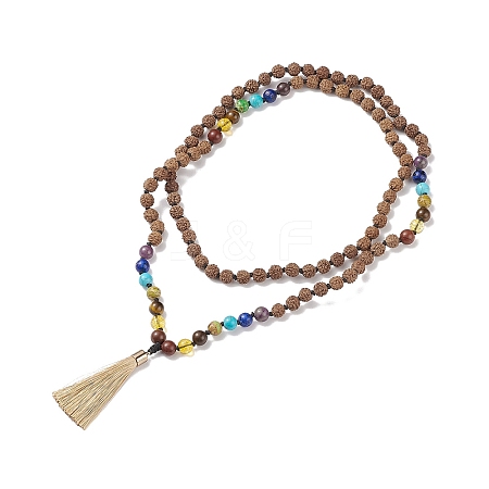 108 Mala Beads Necklace NJEW-JN03922-1
