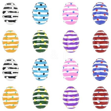 8Pcs 8 Colors Glass Imitation Jade Beads GLAA-YW0005-72-1
