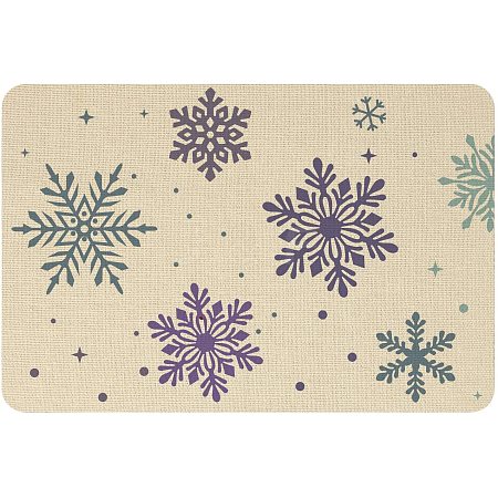 Linen and Rubber Ground Mat AJEW-WH0142-015-1