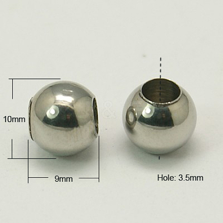 Tarnish Resistant 202 Stainless Steel Beads STAS-G011-1-1