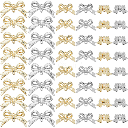 60Pcs 6 Colors Rack Plating Alloy Connector Charms FIND-SC0011-09A-1