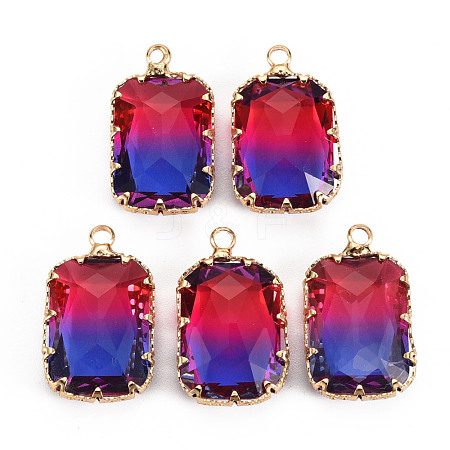 Gradient Color Glass Pendants GLAA-S193-005-B02-1