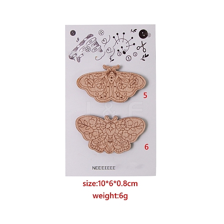 Butterfly Wood Magnetic Needle Pin PW-WG12162-03-1